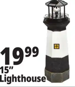 Ocean State Job Lot Solar Lighthouse with Rotating LED Light 15 offer