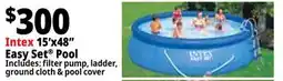 Ocean State Job Lot Intex 15' x 48 Easy Set Above Ground Pool Set offer