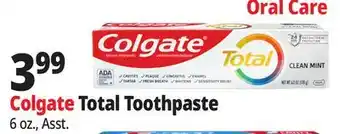 Ocean State Job Lot Colgate Total Toothpaste offer