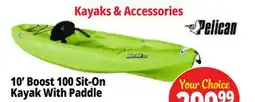 Ocean State Job Lot 10' Boost 100 Sit-On Kayak With Paddle offer