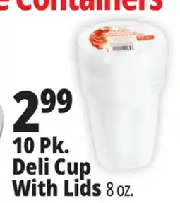 Ocean State Job Lot Deli Storage 8 oz Round Containers with Lids 10 Count offer