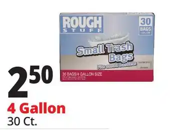 Ocean State Job Lot Rough Stuff 4 Gal Small Trash Bags 30 Count offer