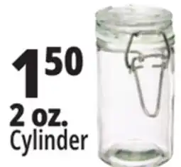 Ocean State Job Lot Spice Jar Glass 2oz Cylinder with Flip Top Lid offer