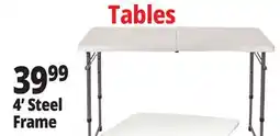 Ocean State Job Lot Enduro 4' Steel Frame Folding Table offer