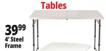 Ocean State Job Lot Enduro 4' Steel Frame Folding Table offer