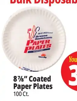 Ocean State Job Lot 87⁄8 Coated Paper Plates offer