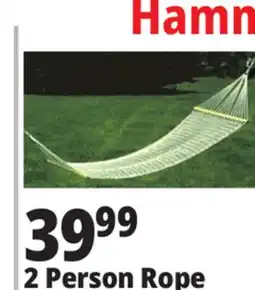 Ocean State Job Lot 2 Person Rope Hammock 60 x 80 offer