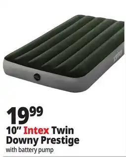 Ocean State Job Lot Intex Twin Dura-Beam Prestige Downy Air Mattress with Air Pump offer