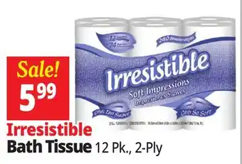 Ocean State Job Lot Irresistible Soft Impressions Bath Tissue 12 Count offer