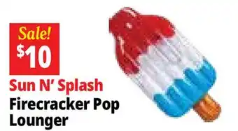Ocean State Job Lot Sun N' Splash Firecracker Pop Lounger offer