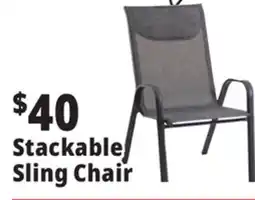Ocean State Job Lot Steel Stacking Sling Chair offer