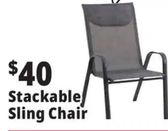 Ocean State Job Lot Steel Stacking Sling Chair offer