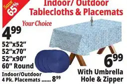Ocean State Job Lot Indoor/ Outdoor Tablecloths & Placemats offer