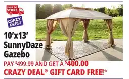 Ocean State Job Lot Sunnydaze 12.6' x 9.1' Soft Top Patio Gazebo with Screens and Privacy Walls Tan offer