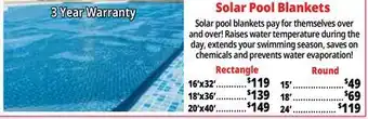 Ocean State Job Lot Solar Pool Blankets offer
