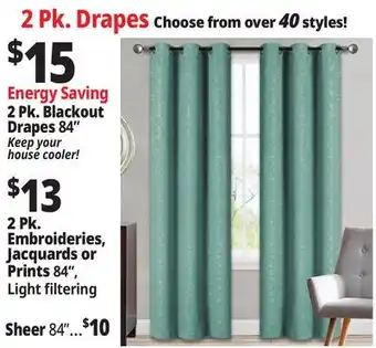 Ocean State Job Lot 2 Pk. Drapes offer