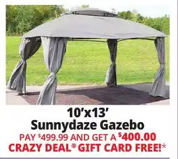Ocean State Job Lot 10'x13' Sunnydaze Gazebo offer