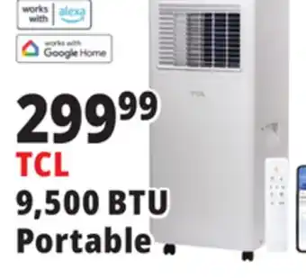 Ocean State Job Lot TCL 9 500 BTU (6 000 DOE) Smart Portable Air Conditioner offer