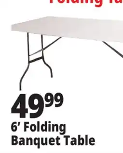 Ocean State Job Lot Enduro 6' Folding Banquet Table offer