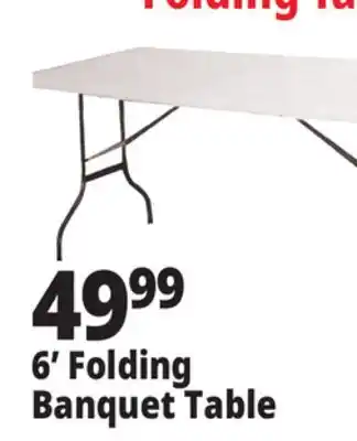 Ocean State Job Lot Enduro 6' Folding Banquet Table offer