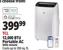 Ocean State Job Lot TCL 12 000 BTU Portable AC offer