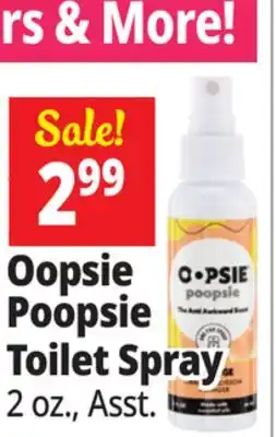 Ocean State Job Lot Oopsie Poopsie Orange & Ginger Toilet Spray 2 oz offer