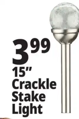Ocean State Job Lot Outdoor Living Accents Solar Crackle LED Garden Stake 15 offer