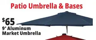 Ocean State Job Lot 9' Aluminum Market Umbrella offer