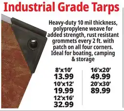 Ocean State Job Lot Industrial Grade Tarps offer