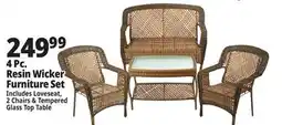 Ocean State Job Lot 4-Piece Wicker Furniture Set offer