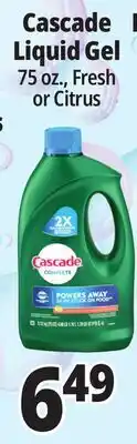 Ocean State Job Lot Cascade Complete Citrus Dishwasher Detergent with Dawn 75 oz offer