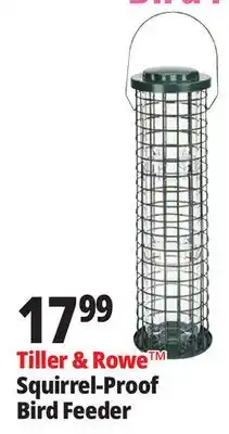 Ocean State Job Lot Tiller & Rowe Squirrel Proof Bird Feeder offer