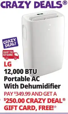 Ocean State Job Lot LG 12,000 BTU Portable AC With Dehumidifier offer