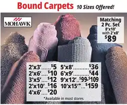 Ocean State Job Lot Bound Carpets offer