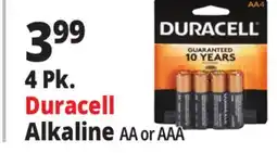 Ocean State Job Lot Duracell AA Alkaline Batteries 4-pack offer