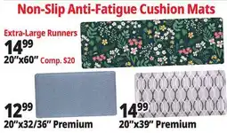 Ocean State Job Lot Non-Slip Anti-Fatigue Cushion Mats offer