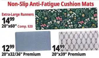 Ocean State Job Lot Non-Slip Anti-Fatigue Cushion Mats offer