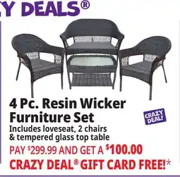 Ocean State Job Lot 4 Pc. Resin Wicker Furniture Set offer