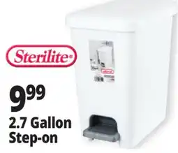 Ocean State Job Lot Sterilite Step-On 2.7 Gal Wastebasket offer