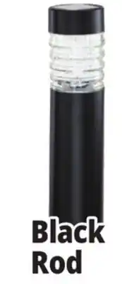 Ocean State Job Lot Outdoor Living Accents Black Solar Light Rod 15 offer