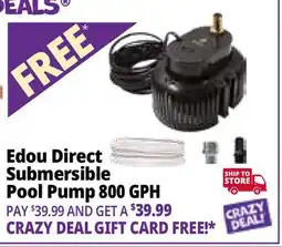 Ocean State Job Lot Edou Direct Submersible Pool Pump 800 GPH offer