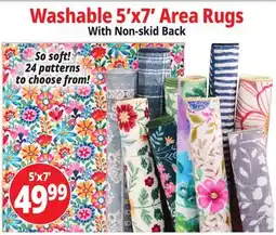 Ocean State Job Lot Washable 5'x7' Area Rugs With Non-skid Back offer