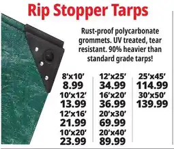 Ocean State Job Lot Rip Stopper Tarps offer
