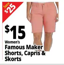 Ocean State Job Lot Women's Famous Maker Shorts, Capris & Skorts offer