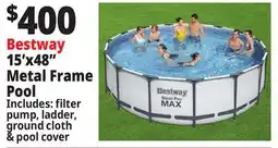 Ocean State Job Lot Bestway 15' x 48 Steel Pro Max Above Ground Pool Set offer
