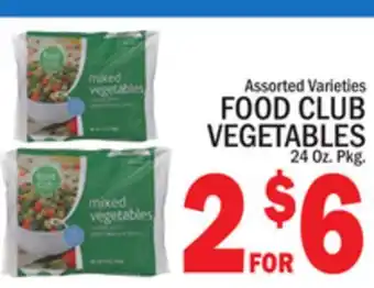 C Town FOOD CLUB VEGETABLES offer