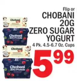 C Town CHOBANI 20G ZERO SUGAR YOGURT offer