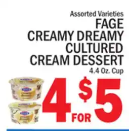 C Town FAGE CREAMY DREAMY CULTURED CREAM DESSERT offer