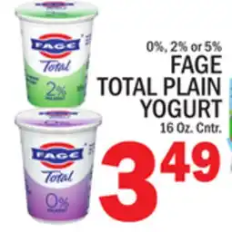 C Town FAGE TOTAL PLAIN YOGURT offer