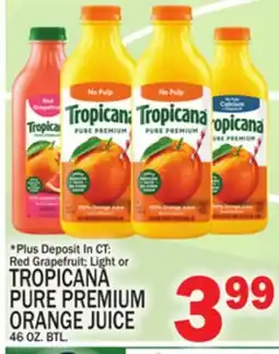 C Town TROPICANA PURE PREMIUM ORANGE JUICE offer